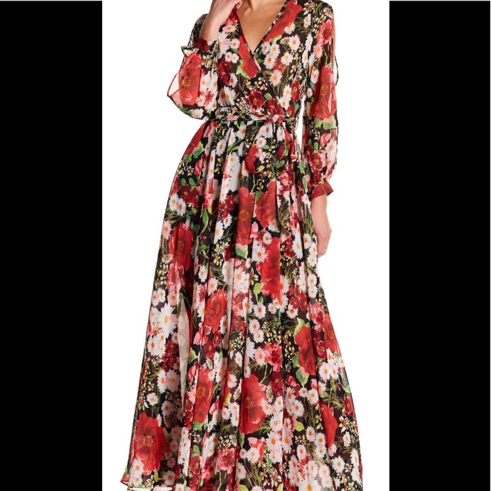 Ark & Co Long Sleeve Cold Shoulder Maxi Dress